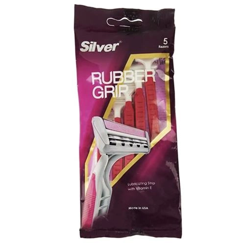 خود تراش سیلور مدل Rubber Grip بسته 5 عددی