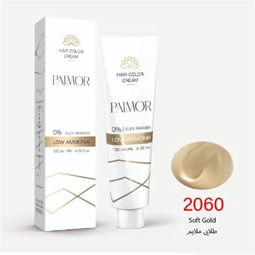 رنگ موی پالمور شماره 2060 حجم 120 میلی رنگ طلایی ملایم