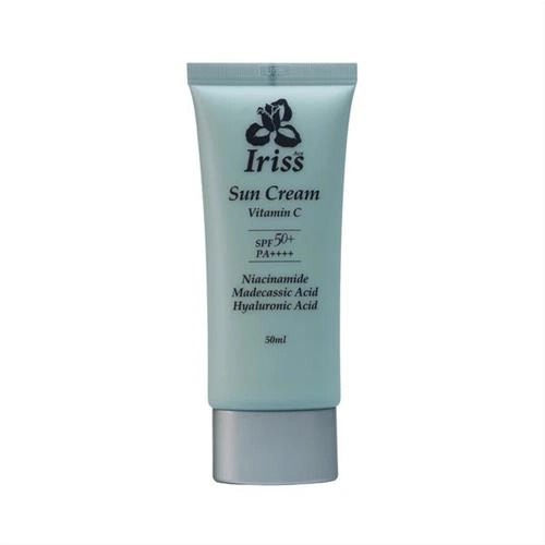 کرم ضد آفتاب بی رنگ صورت آیریس آس SPF 50 مدل VITAMIN C محافظ UVA ،UVB