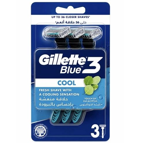 خود تراش ژیلت مدل Blue 3 Cool بسته 3 عددی