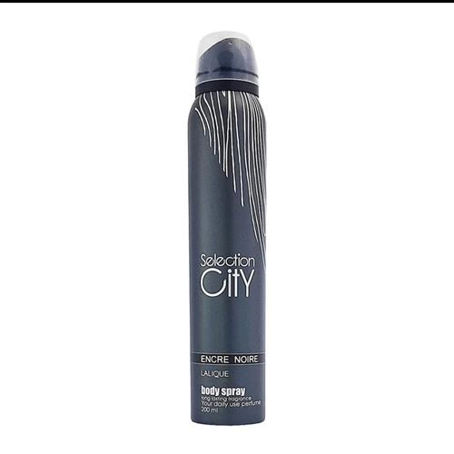 اسپری بدن سلکشن سیتی مردانه رایحه Encre Noir Lalique حجم 200 میل