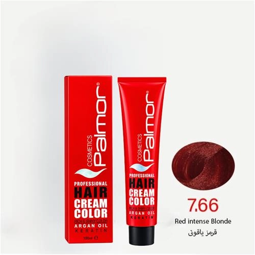 رنگ موی پالمور شماره 7.66 حجم 120 میلی لیتر رنگ قرمز یاقوتی