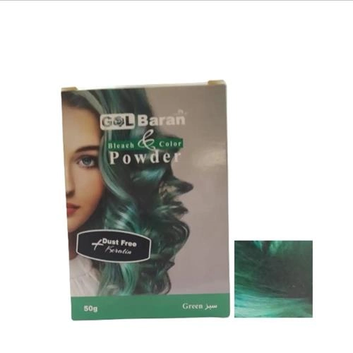 پودر دکلره گلباران مدل GB وزن 50 گرم رنگ سبز