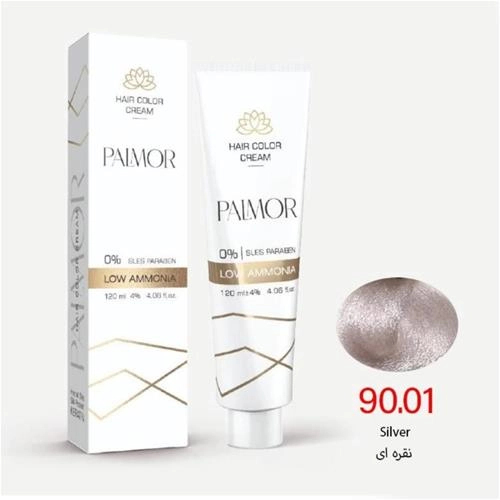 رنگ موی پالمور شماره 90.01 حجم 120 میلی رنگ نقره ای
