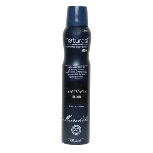 اسپری خوشبو کننده بدن مردانه ناتوراسی مدل sauvage elixir حجم 200 میلی لیتر