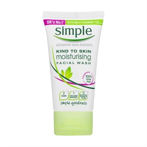 کرم شستشوی صورت سیمپل مدل moisturising حجم 50 میلی لیتر
