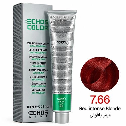 رنگ مو اچ اس لاین شماره 7.66 حجم 100 میلی لیتر رنگ قرمز یاقوتی