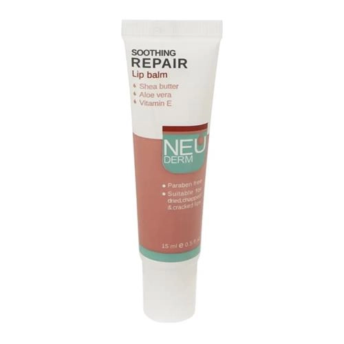 بالم لب مرطوب کننده و آبرسان نئودرم مدل Soothing Repair حجم 15 میلی لیتر