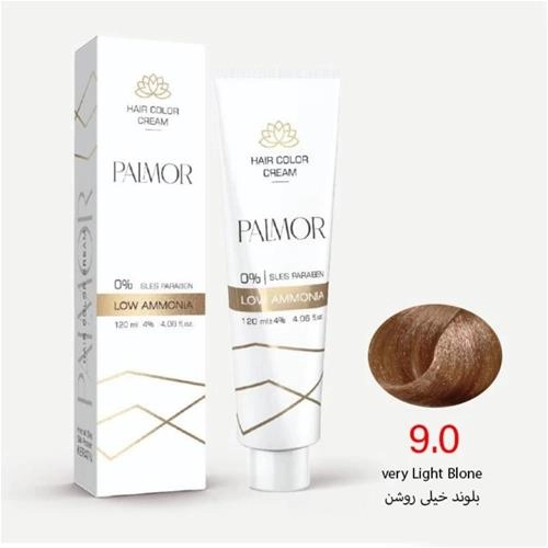 رنگ موی پالمور شماره 9.0 حجم 120 میلی لیتر رنگ بلوند خیلی روشن