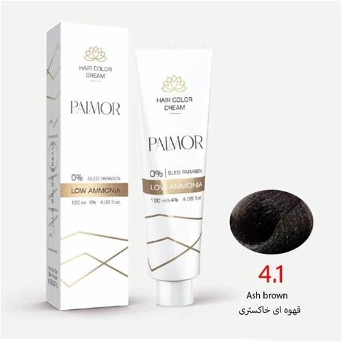 رنگ موی پالمور شماره 4.1 حجم 120 میلی لیتر رنگ قهوه ای خاکستری