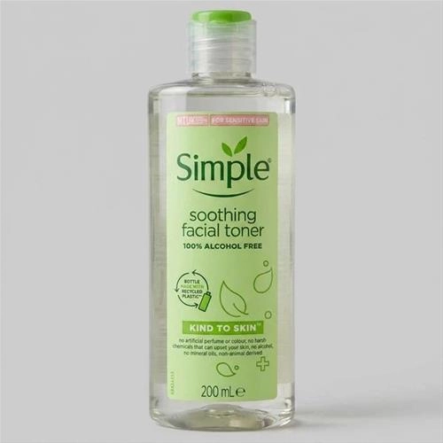 تونر پاک کننده صورت سیمپل مدل Soothing حجم 200 میلی لیتر
