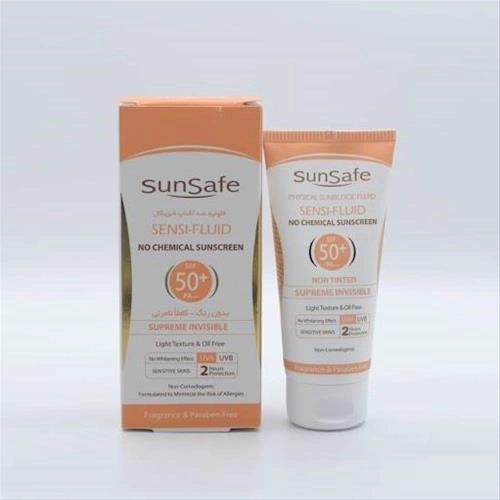 ضد آفتاب سانسیف SPF50 بدون رنگ حجم 50 میلی لیتر