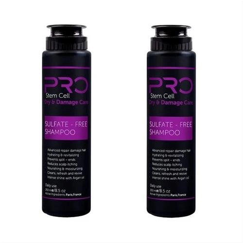 شامپو تقویت کننده مو پرو استم سل مدل pro حجم 250 میلی لیتر بسته 2 عددی