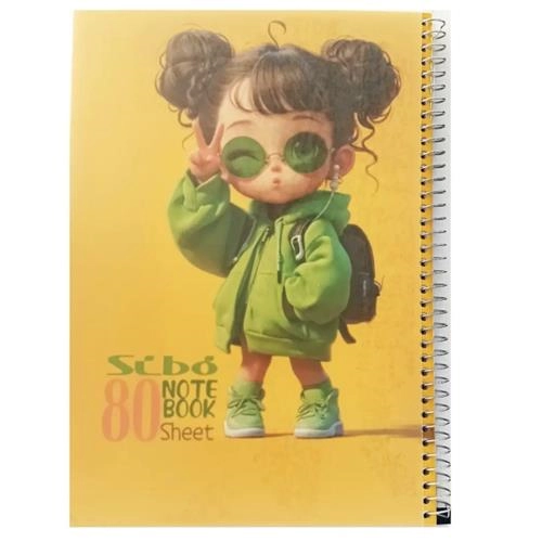 دفتر مشق 80 برگ سیمی مدل Sibo