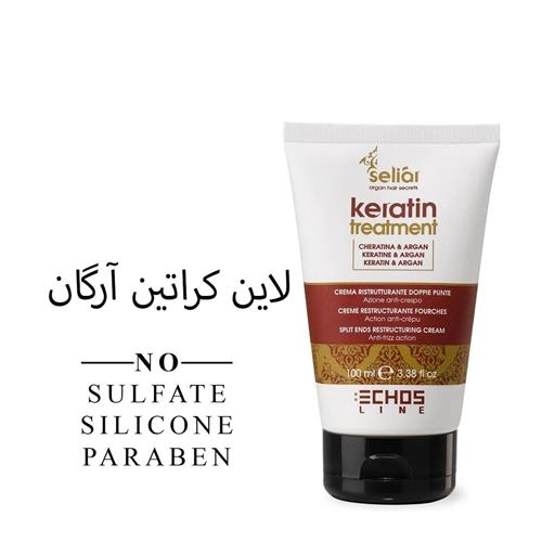 کرم مو ترمیم کننده و ضد موخوره کراتین و آرگان اچ اس لاین 100 میل