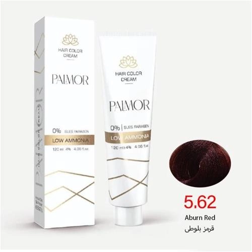 رنگ موی پالمور شماره 5.62 حجم 120 میلی رنگ قرمز بلوطی