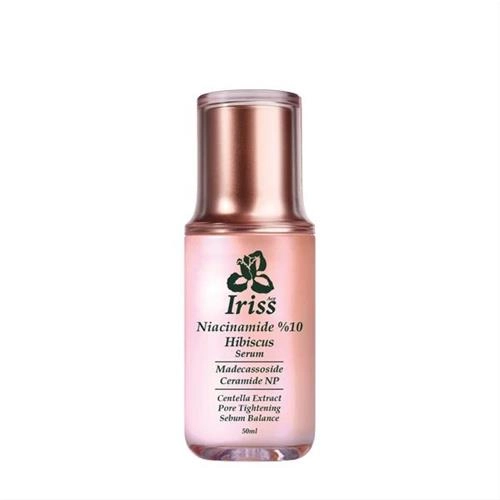 سرم کوچک‌کننده منافذ پوست آیریس آس مدل Niacinamide Hibiscus مناسب برای انواع پوست حجم 50 میلی‌لیتر