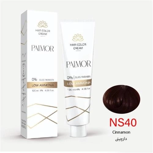 رنگ موی پالمور شماره NS40 حجم 120 میلی رنگ دارچینی