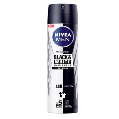 اسپری ضد تعریق مردانه نیوآ مدل Black & White حجم 150 میلی لیتر