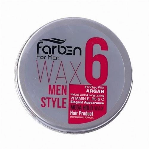 واکس مو فوق العاده قوی فاربن شماره 6 Farben for men wax حجم 150 میل