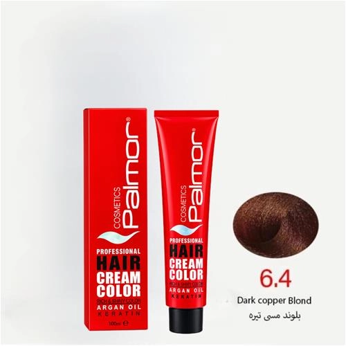 رنگ موی پالمور شماره 6.4 حجم 120 میلی لیتر رنگ فهوه ای مسی تیره