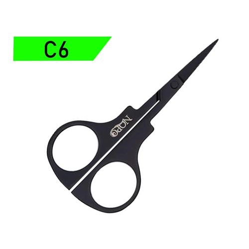 قیچی ابرو مشکی حرفه ای سرصاف نوپو کد C6