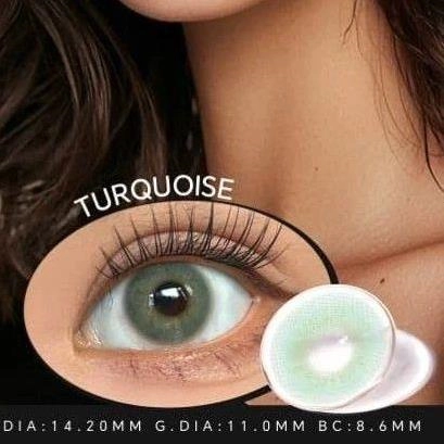 لنز رنگی ایلاردو مدل TURQUOISE ساخت کره (لنز سبز رنگی)