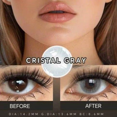 لنز چشم رنگی ایلاردو مدل CRYSTAL GRAY (لنز چشم طوسی ایلاردو)