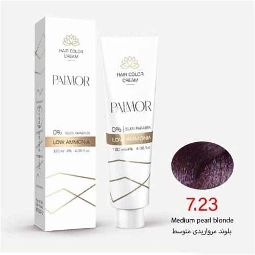 رنگ موی پالمور شماره 7.23 حجم 120 میلی لیتر رنگ بلوند مرواریدی متوسط