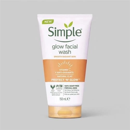 ژل پاک کننده آرایش صورت سیمپل مدل Glow حجم 150 میلی لیتر