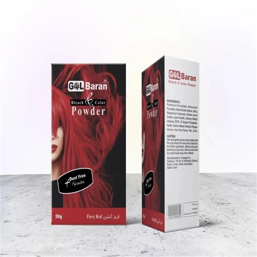 پودر دکلره گلباران مدل NW وزن 50 گرم رنگ قرمز آتشین