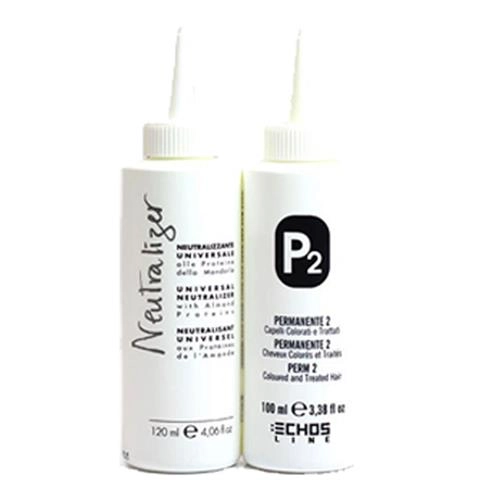 کیت مواد فر موهای رنگ شده p2 اچ اس لاین 100 میل(بدون آمونیاک)