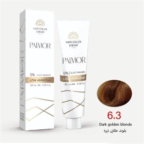 رنگ موی پالمور شماره 6.3 حجم 120 میلی لیتر رنگ بلوند طلایی روشن