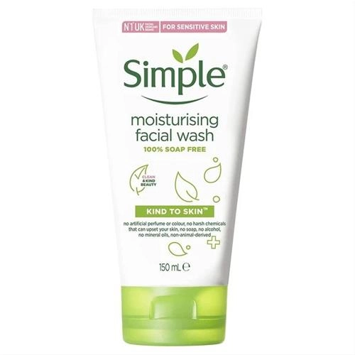 لوسیون شستشو صورت سیمپل مدل Moisturizing حجم 150 میلی لیتر
