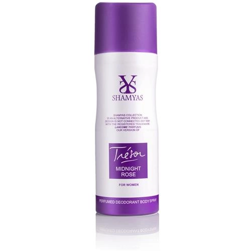 اسپری خوشبو کننده بدن زنانه شمیاس رایحه ترزور میدنایت رُز حجم 200 میل