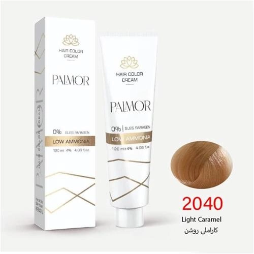 رنگ موی پالمور شماره 2040 حجم 120 میلی رنگ کاراملی روشن