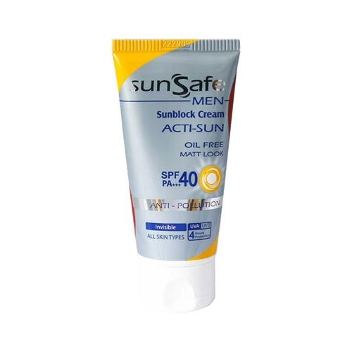کرم ضد آفتاب فاقد چربی SPF40 آقایان سان سیف _50 گرم_